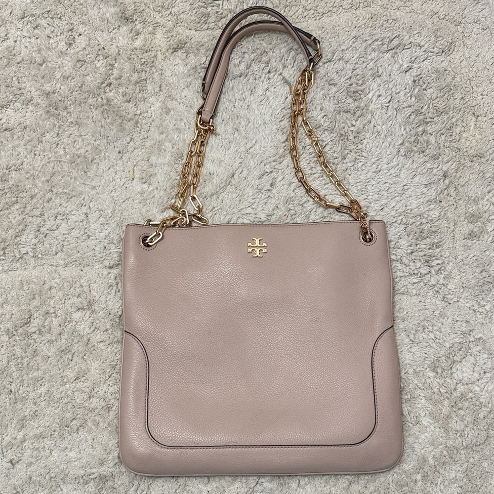 Tory Burch Pink Leather Ella Chain Tote